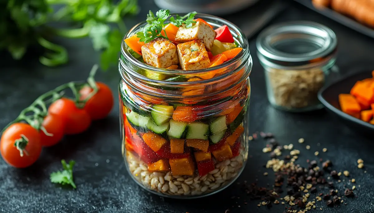 Buddha bowl avec tofu mariné et légumes