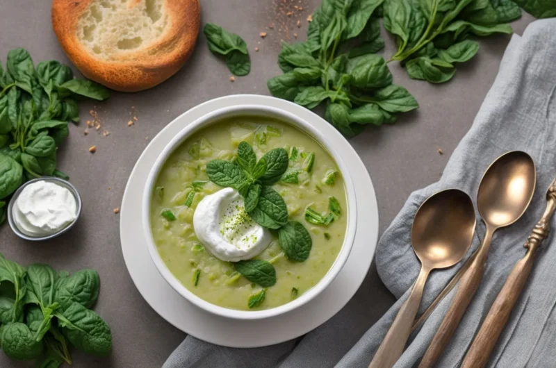 Recette soupe froide de concombre menthe et yaourt grec